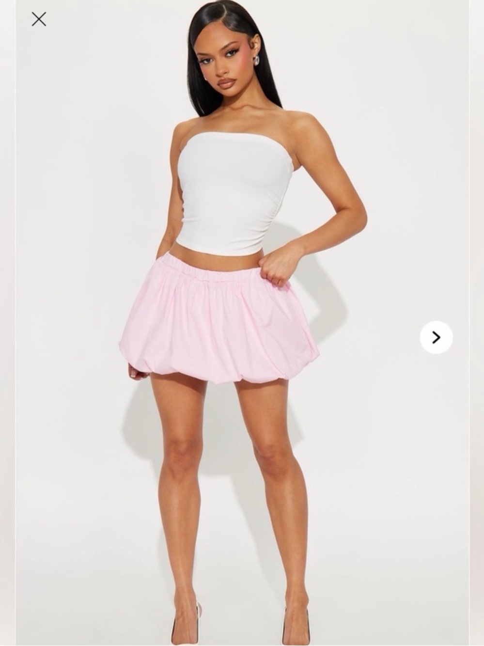 Pink Bubble Mini Skirt - Women